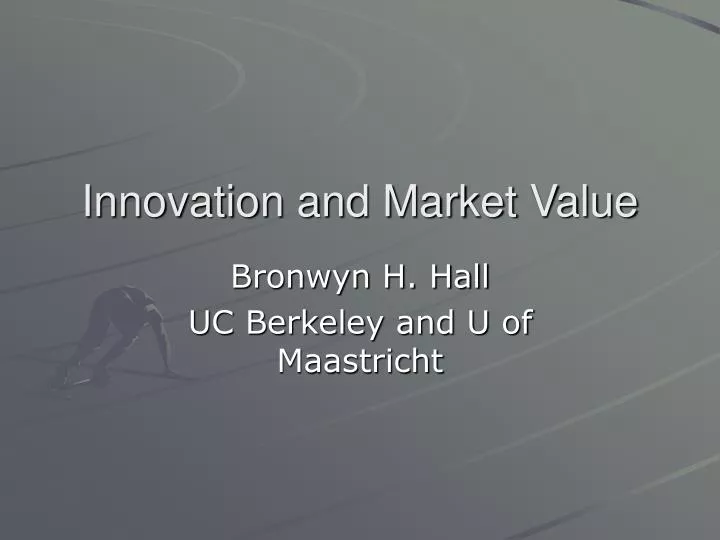 innovation and market value