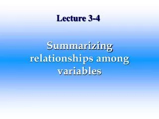 Lecture 3-4