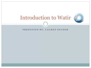 Introduction to Watir
