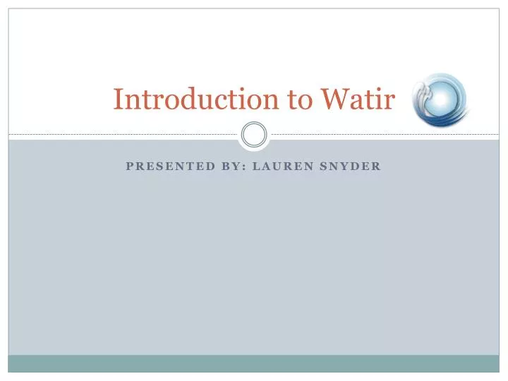 introduction to watir
