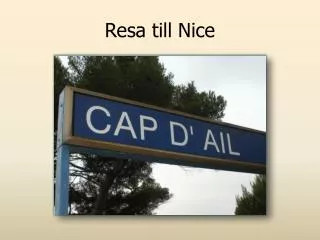 resa till nice