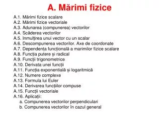 a m rimi fizice