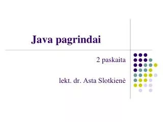java pagrindai