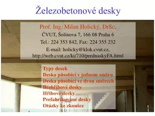 elezobetonov desky