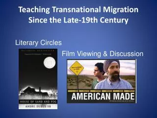 Teaching Transnational Migration Since the Late-19th Century