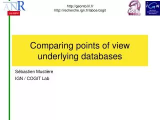 Comparing points of view underlying databases