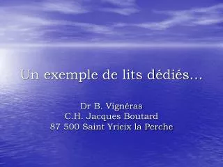 un exemple de lits d di s