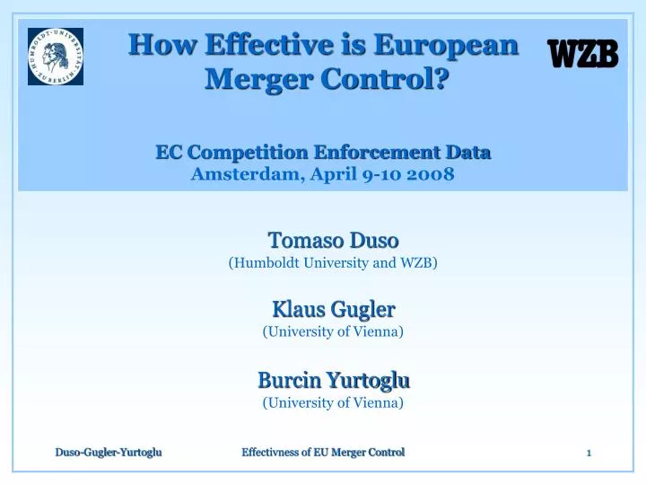 how effective is european merger control ec competition enforcement data amsterdam april 9 10 2008