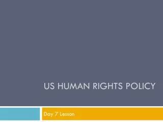 US Human rights policy