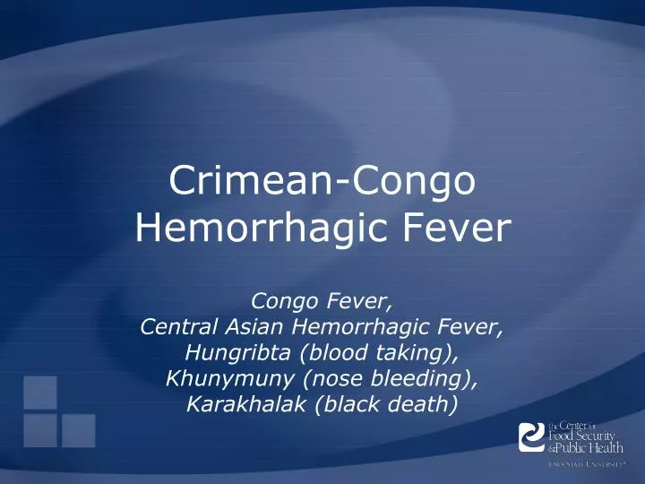 crimean congo hemorrhagic fever