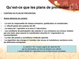 qu est ce que les plans de pr vention