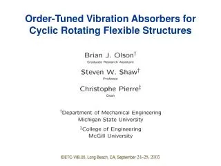 Order-Tuned Vibration Absorbers for Cyclic Rotating Flexible Structures