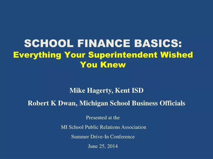 school finance basics everything your superintendent wished you knew