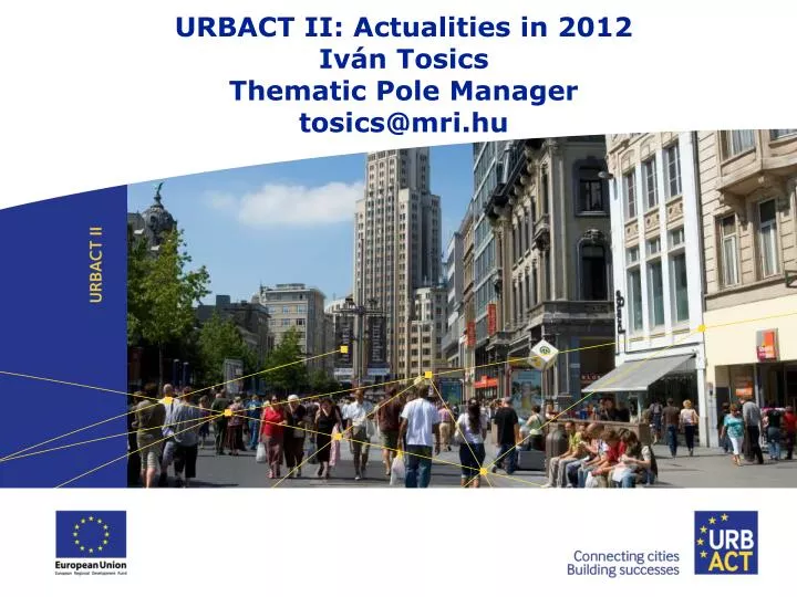 urbact ii actualities in 2012 iv n tosics thematic pole manager tosics@mri hu