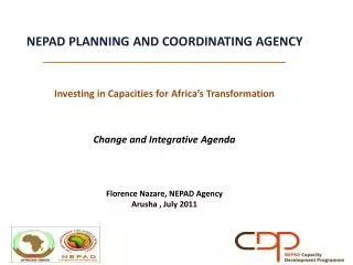 NEPAD PLANNING AND COORDINATING AGENCY _____________________________________