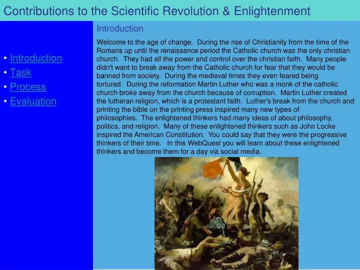 contributions to the scientific revolution enlightenment