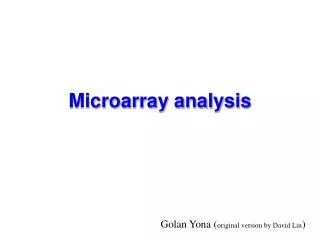 Microarray analysis