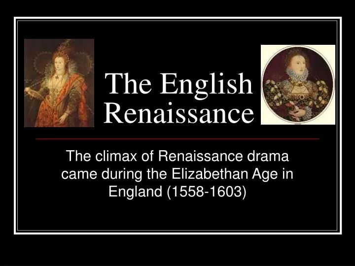 the english renaissance