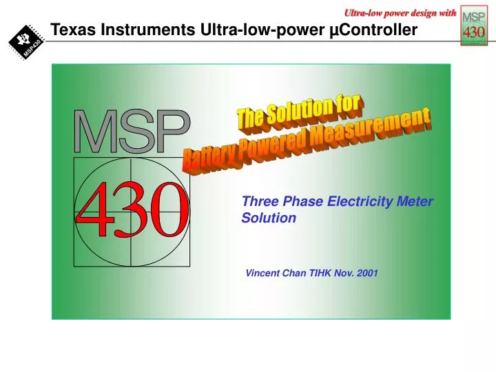 texas instruments ultra low power controller