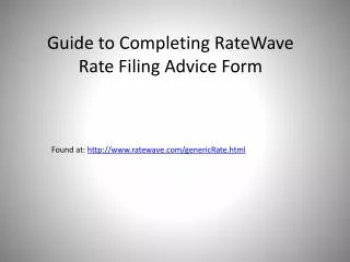 Found at: ratewave/genericRate.html