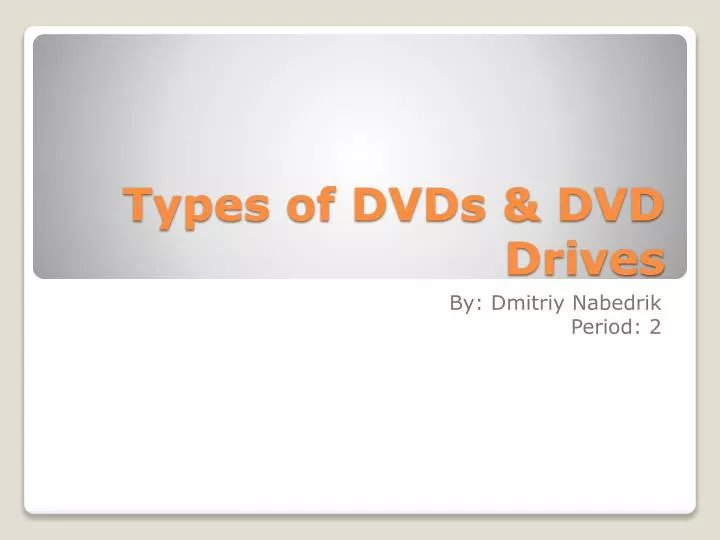 types of dvds dvd drives