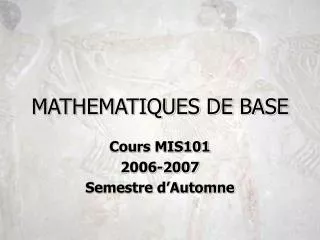 mathematiques de base