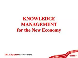 KNOWLEDGE MANAGEMENT for the New Economy