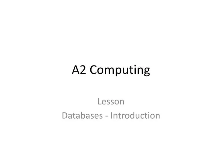 a2 computing