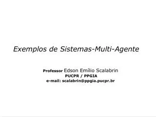 exemplos de sistemas multi agente