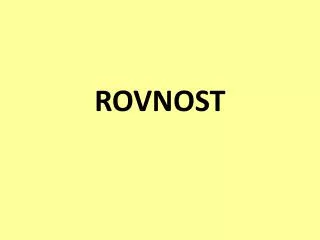 rovnost