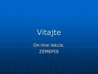 vitajte