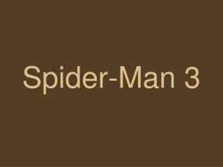 spider man 3