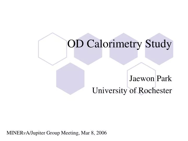 od calorimetry study