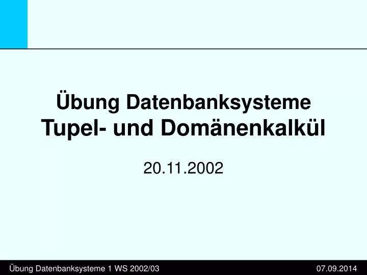 bung datenbanksysteme tupel und dom nenkalk l