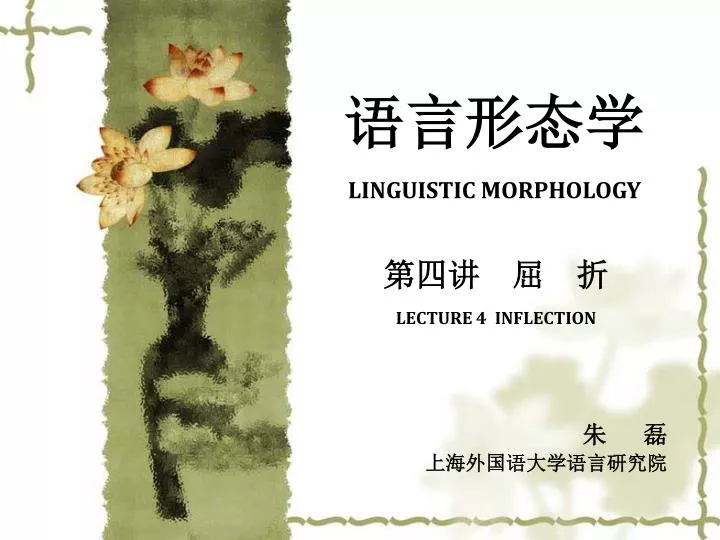 linguistic morphology