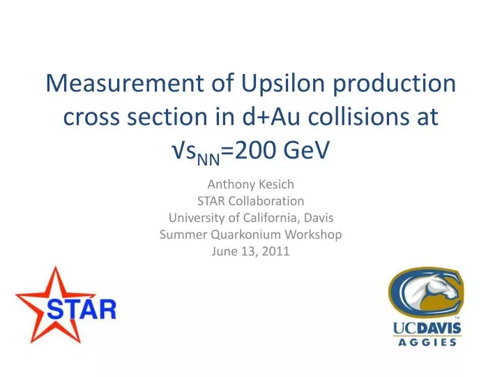 measurement of upsilon production cross section in d au collisions at s nn 200 gev