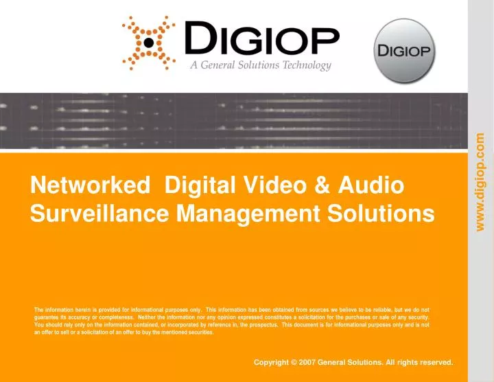 networked digital video audio surveillance management solutions