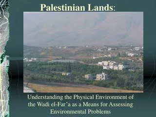 Palestinian Lands :
