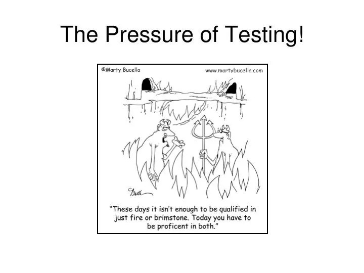 the pressure of testing