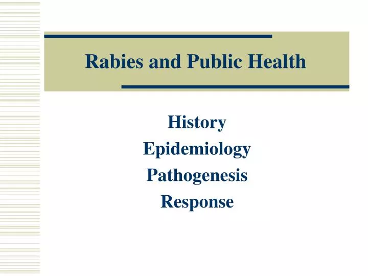 rabies and public health
