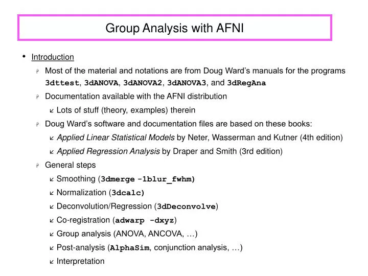 group analysis with afni