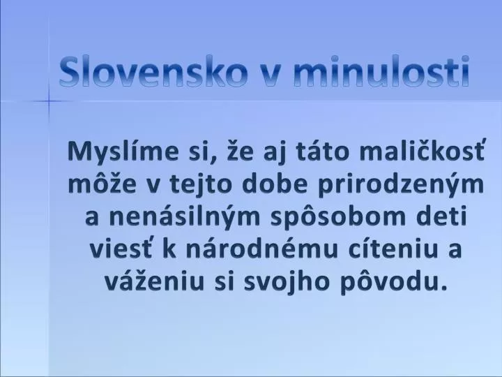 slovensko v minulosti