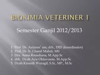 biokimia veteriner 1