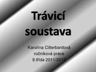 Karolína Citterbardová ročníková práce 8.třída 2011/2012