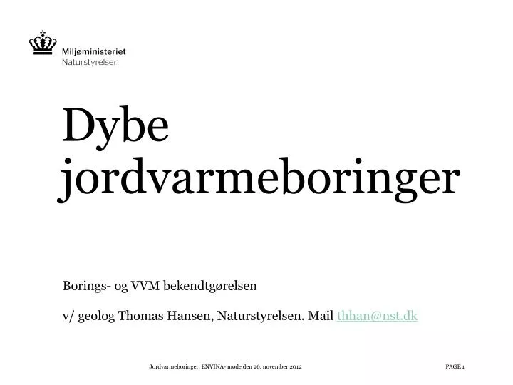 dybe jordvarmeboringer