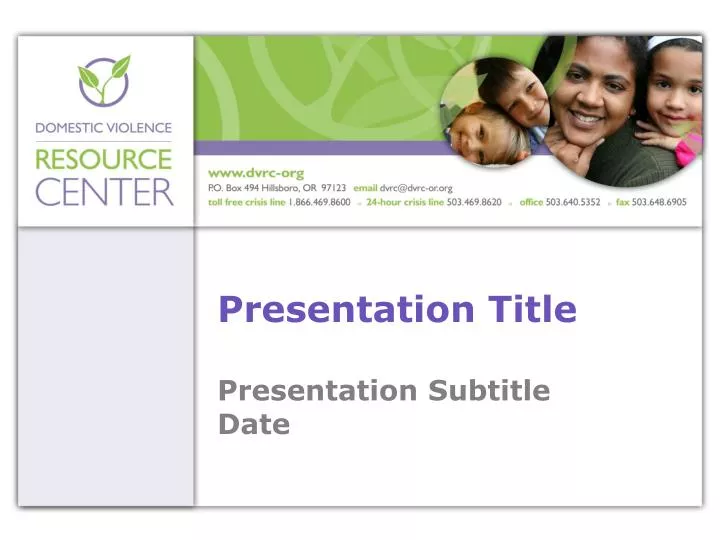 presentation title presentation subtitle date