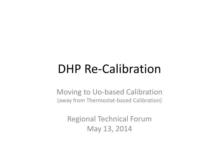 dhp re calibration