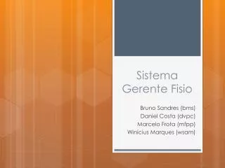 sistema gerente fisio