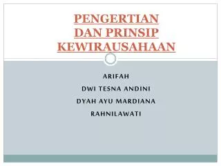 pengertian dan prinsip kewirausahaan