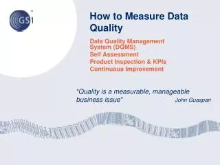How to Measure Data Quality